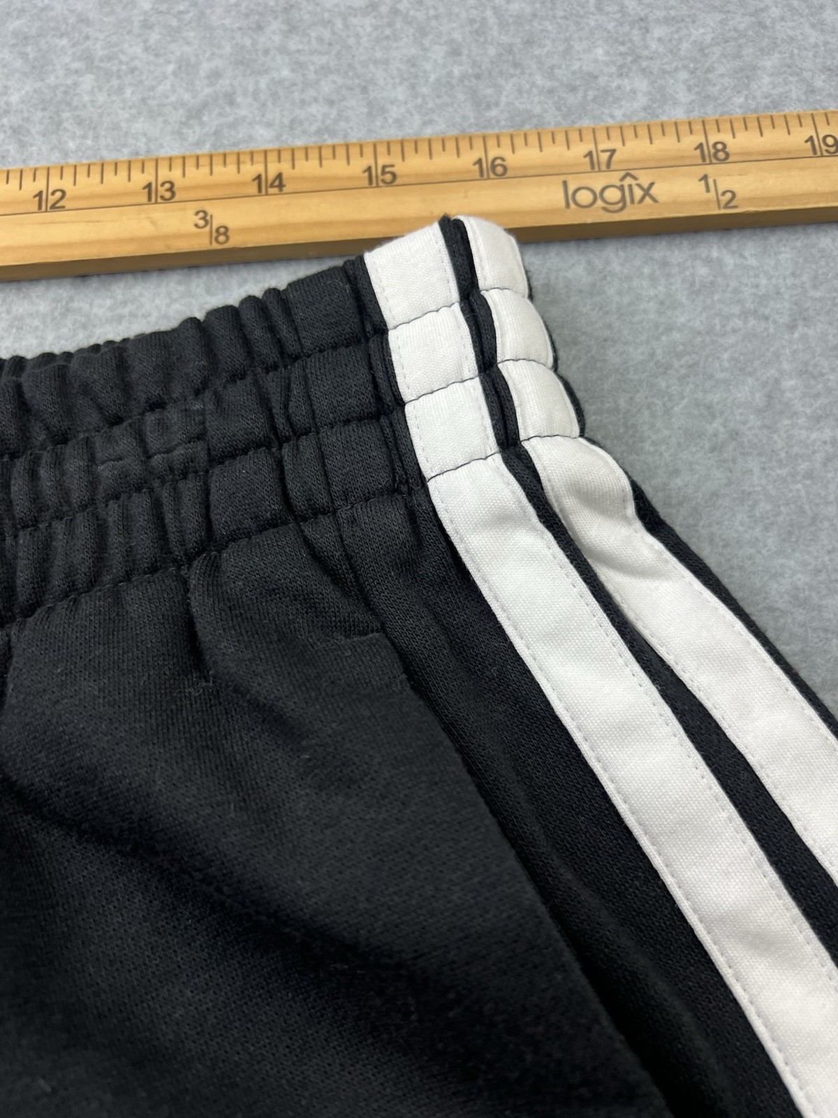 adidas Men’s Fleece Sweat Pants Size Large Black/White JY9028 NWT