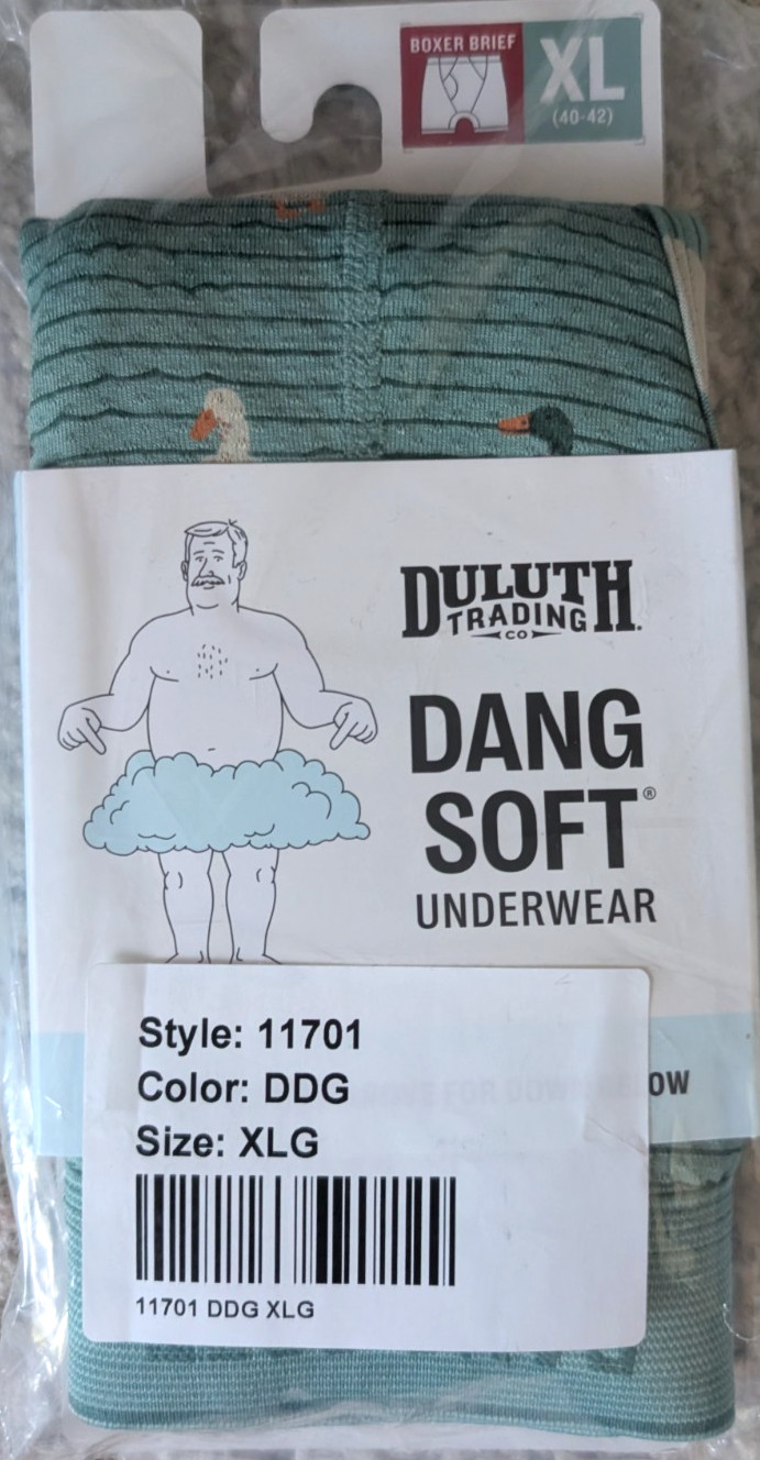 Duluth Trading Dang Soft Boxer Brief Sz XL (40-42) Duck/Goose Print
