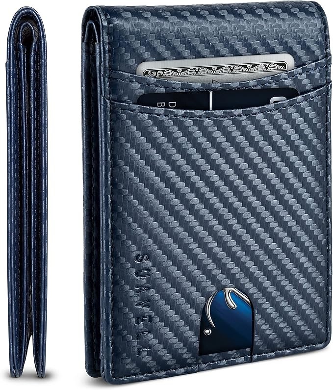 SALE Suavell Bifold, RFID Card Holder, Slim Wallet for Men, (Royal Blue Advisor)
