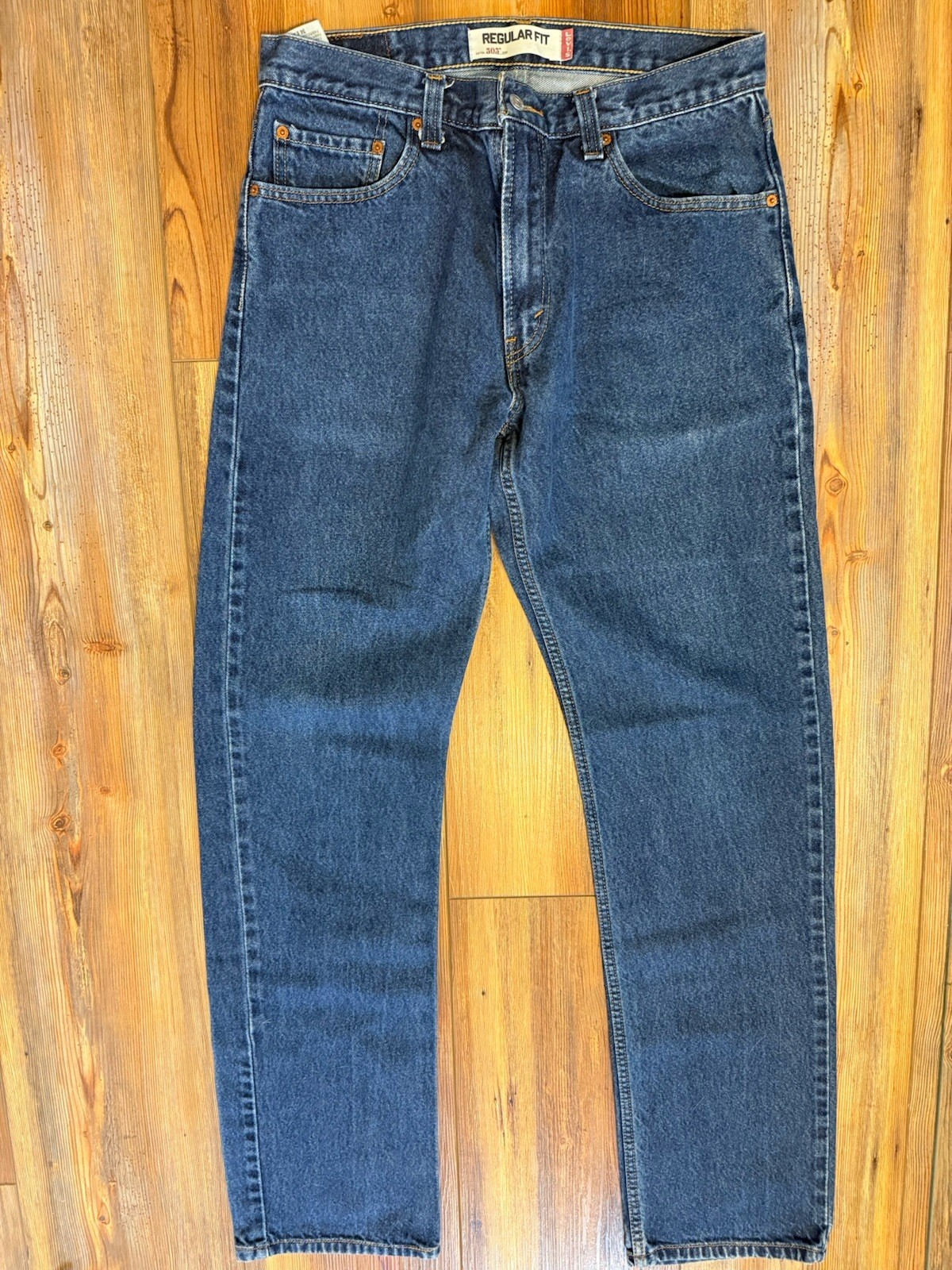 Levis 505 Regular Fit Straight Leg Jeans Mens 34 X 34.5