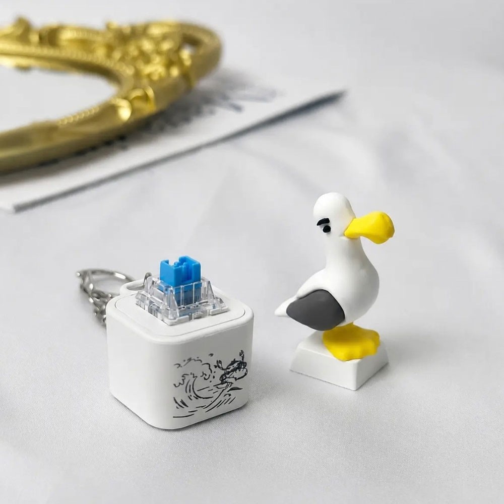 Seagull Mine Keychain, Seagull Mine Button Keychain ET