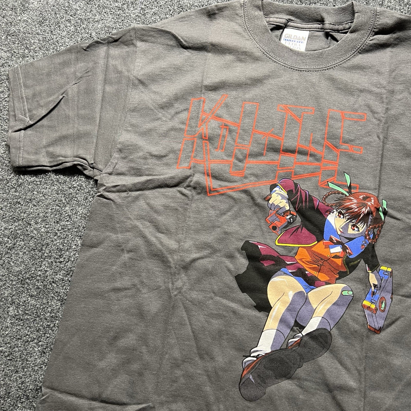 NEW Vintage Kite Anime Shirt M Gray 90s Cartoon Japan Movie A Kite Oburi Rare