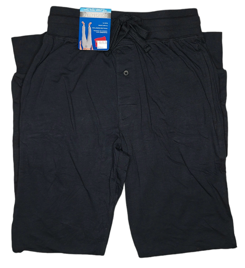 Hanes #11639 NEW Men’s Black Comfort Flex Fit Soft Knit Jogger Sleep Pants