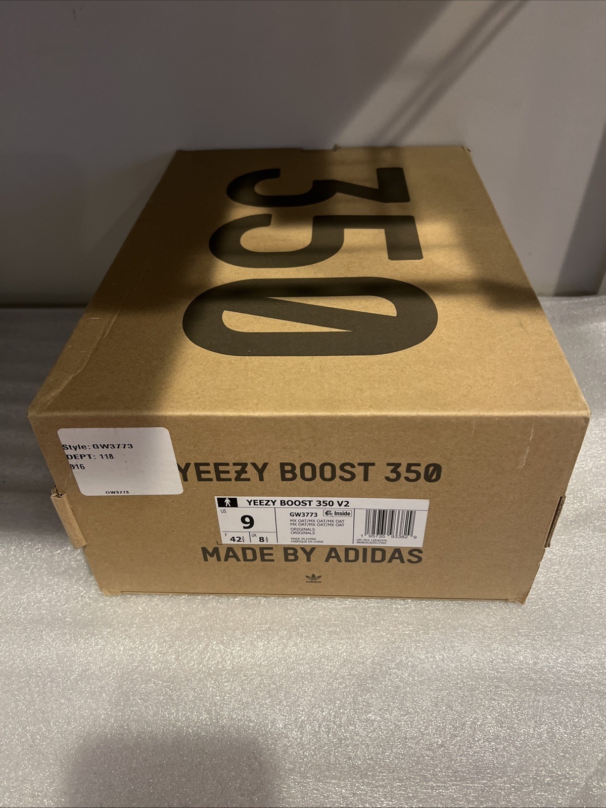Adidas Yeezy Boost 350 V2 MX OAT GW3773 Men’s Size 9 NEW – EMPTY BOX ONLY