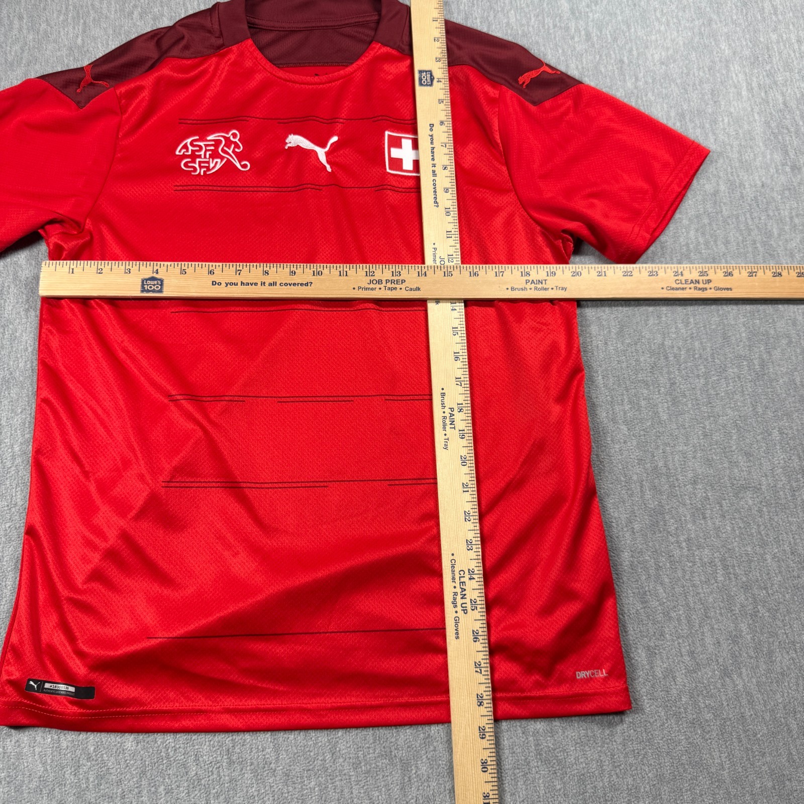 Puma Jersey Mens L Red Switzerland Suisse National Team Soccer Football Shirt