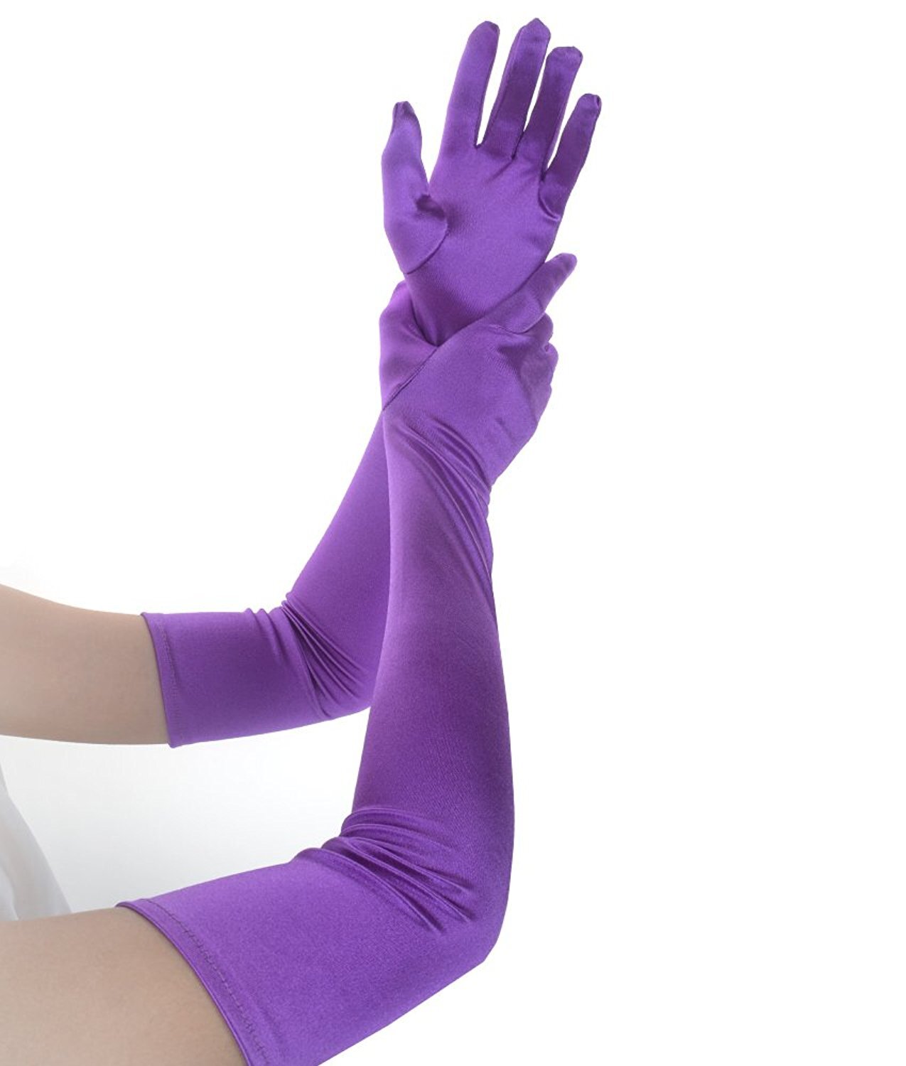Women’s Satin Long Gloves Opera Wedding Bridal Evening Party Prom Costume Glove