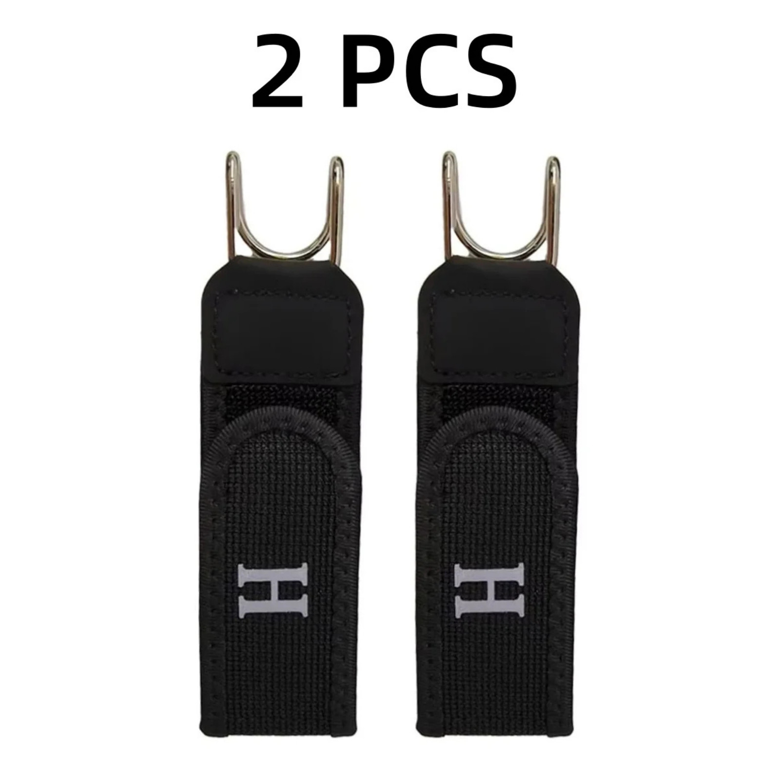 2PCS Tactical Metal Hook Elastic Belt Buckle-Less Invisible Waist Belt Closure