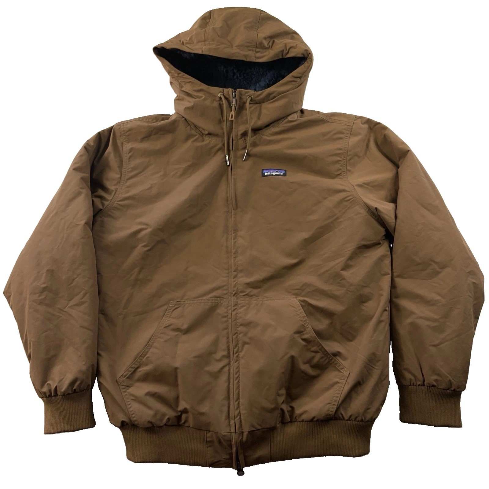 Patagonia Men’s Lined Isthmus Hoody Brown Sherpa Full Zip Medium Netplus Shells