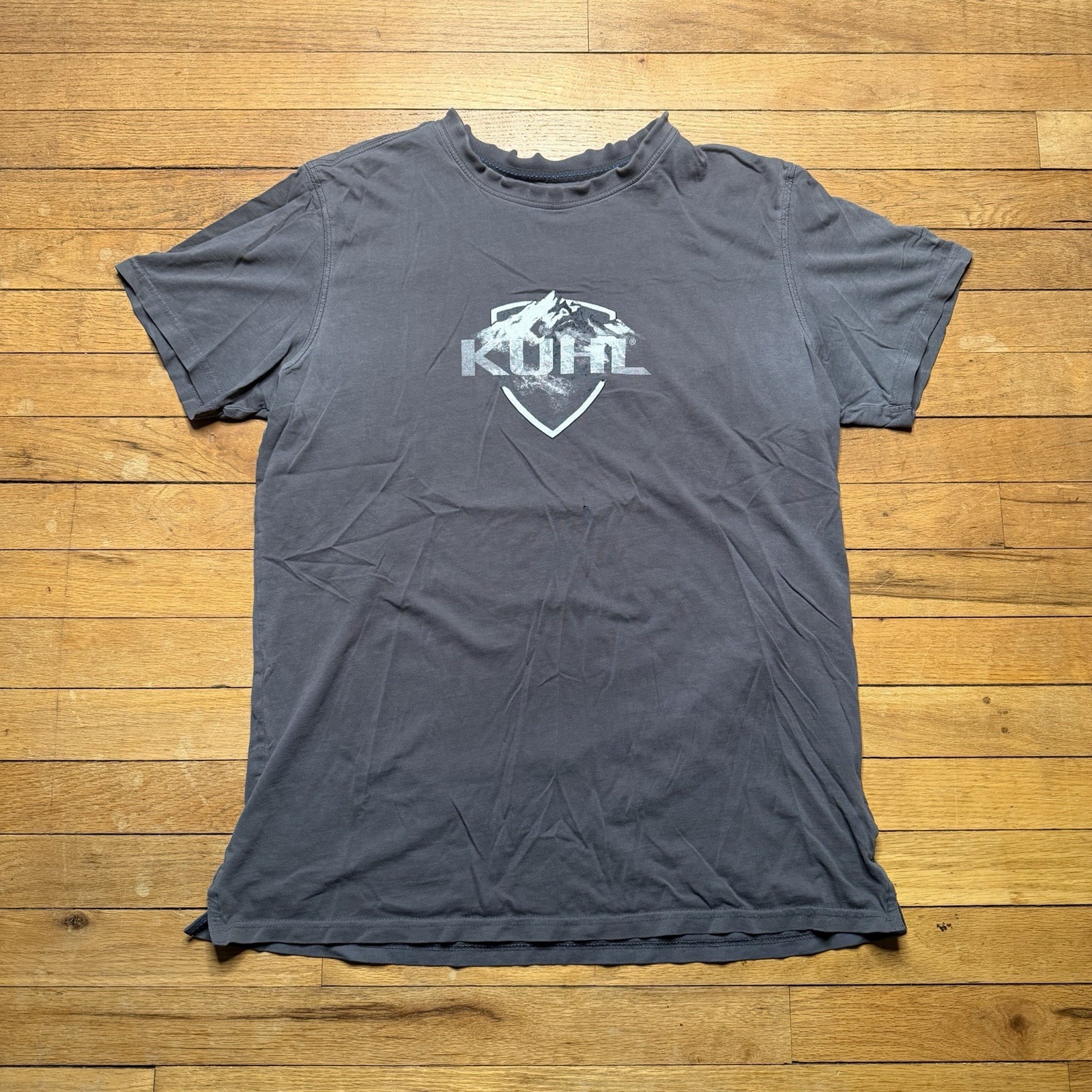 KUHL Men’s Born in the Mountains Grey Wild fiber Organic Cottton T Shirt Size L