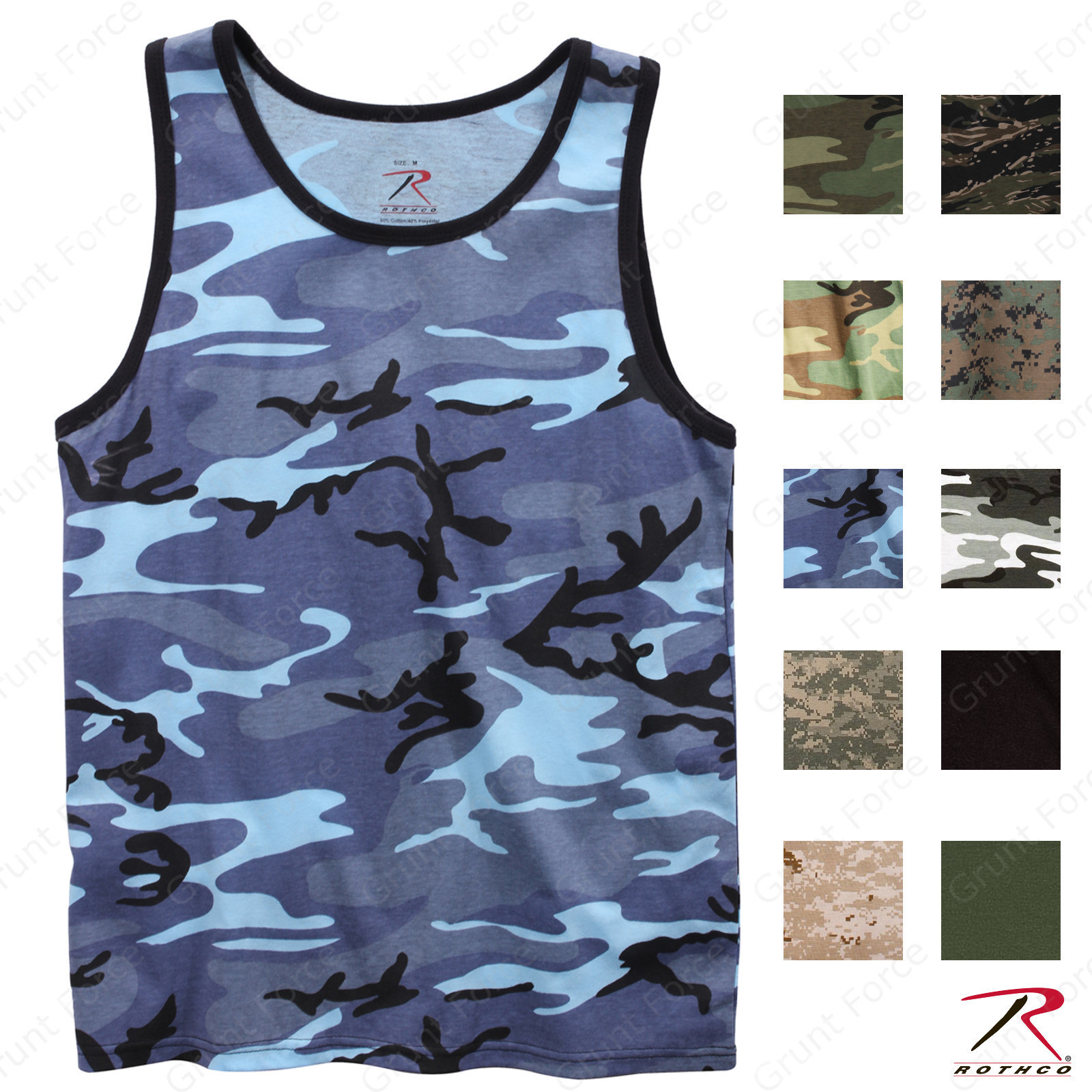 Rothco Men’s Tank Tops – Adult Digital, Camo or Solid Pattern Tank Tops