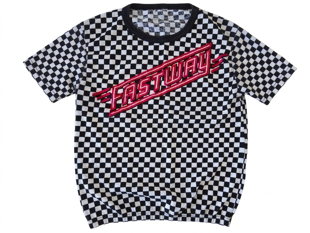 Fastway Checkered Print Concert Muscle 3D All Over print T-Shirt TS1085