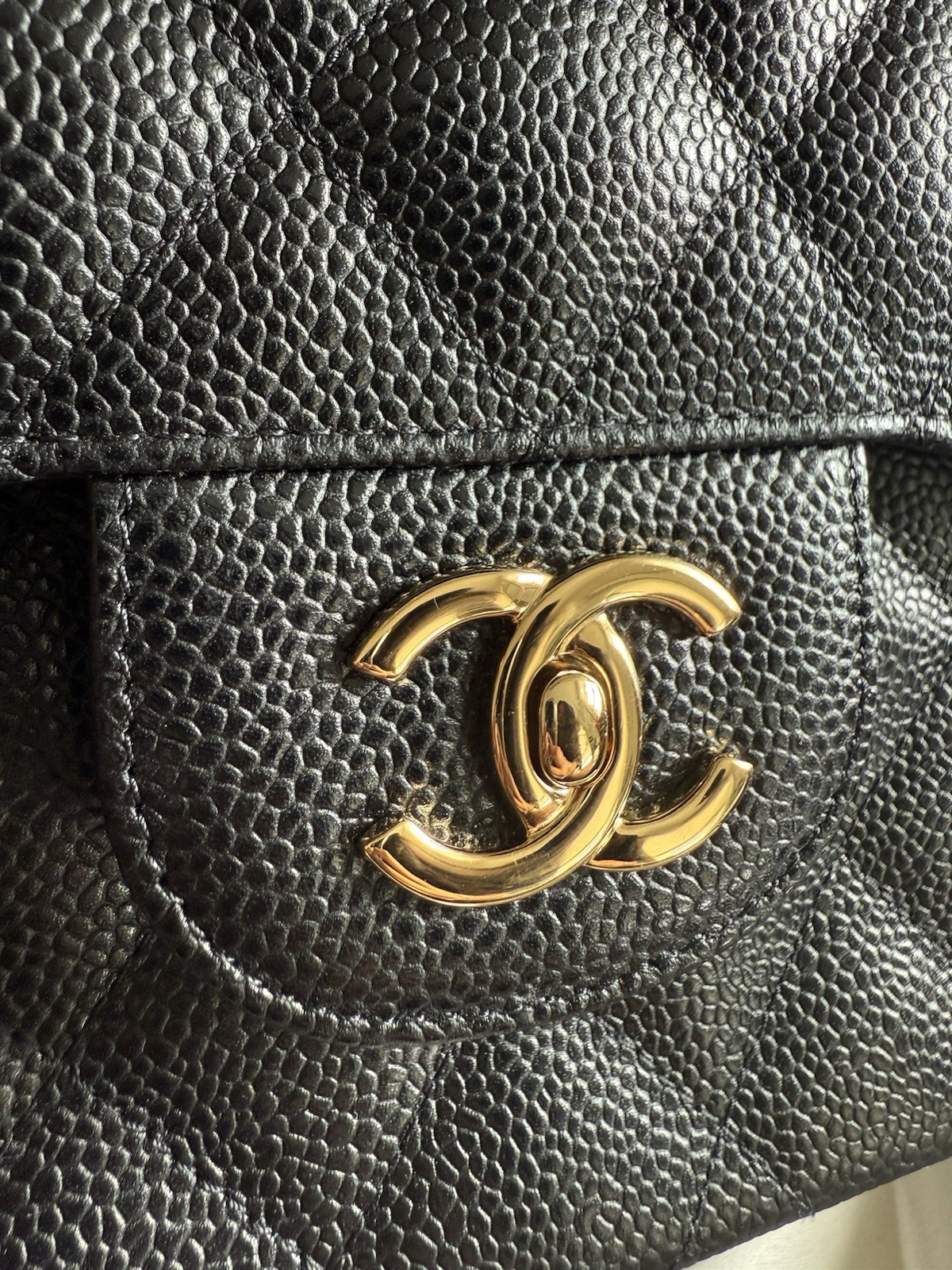 CHANEL Jumbo Black Quilted Classic Caviar Double Flap Chain Bag GHW (BNWT)