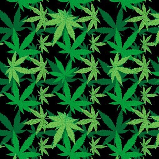 Cannabis Leaf Approximately 22x22in Bandanna Made in USA 100% Cotton(I know)