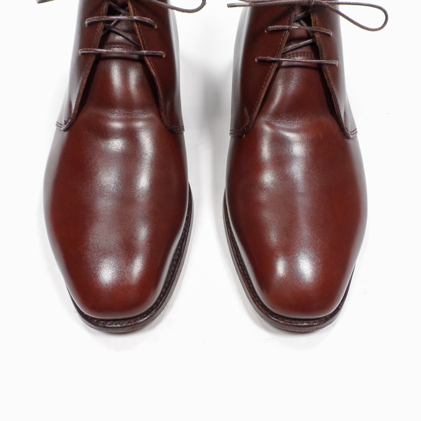 E.T. Wright Masters Collection Brown Leather Chukka Lace Up Ankle Boots – 12 D