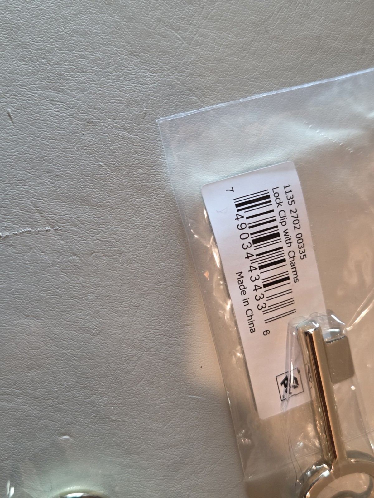 NWT Brahmin Light Gold Lock Clip Charm Key Wagon Logo Accessory Bracelet