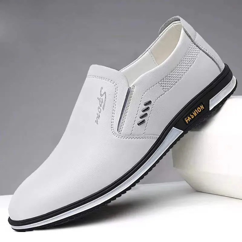 Luxury Men’s Leather Loafers Slip On Moccasins Non Slip Driving Casual Shoes