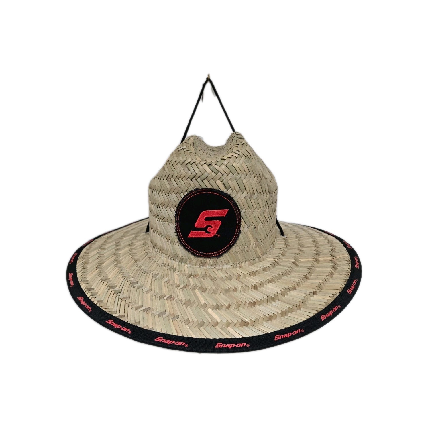Snap On Tools Wide Straw Hat Light Brown/Tan W/ Logo Top & Bottom W/Flag NEW!!!!