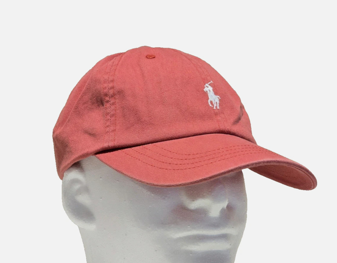 Polo Ralph Lauren Men’s One Size Cotton Chino Adjustable Ball Cap Rosewood White