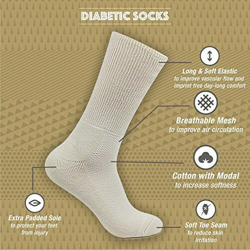 3 6 12 Lots Mens Women Health Circulatory Crew Ankle Cotton Diabetic Socks 9-15