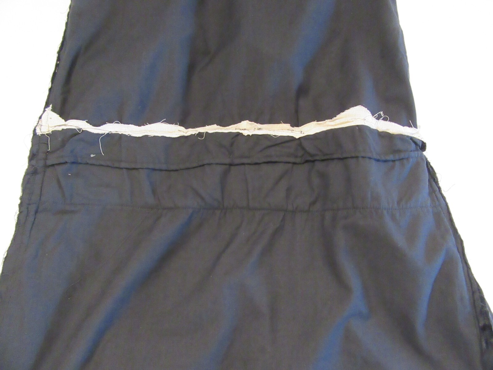 ANTIQUE VINTAGE 1920S DRESS BLACK COTTON VELVET DROP WAIST PRIM STRONG M F10