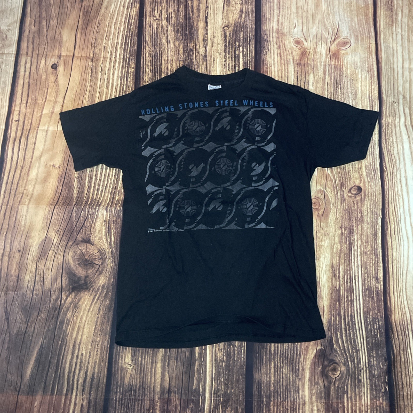 Vintage 1989 Rolling Stones North American Tour Black-Blue Variation Shirt Sz XL