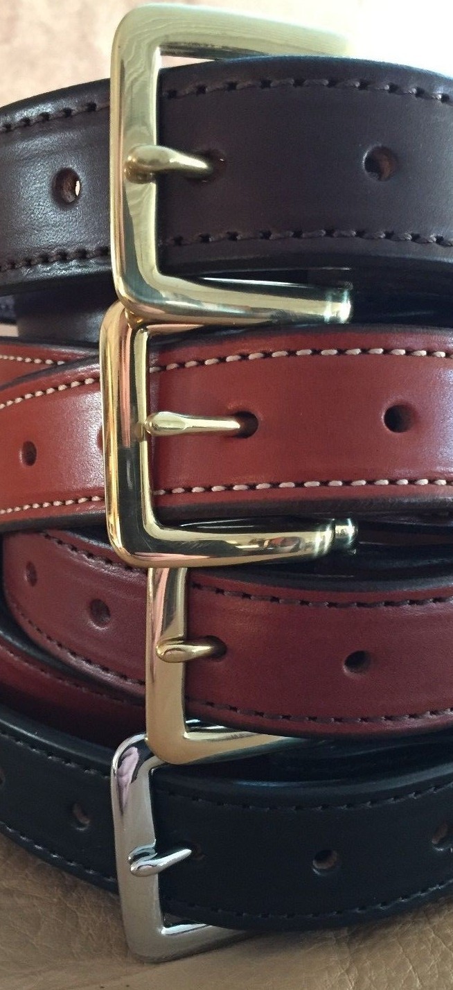 1-1/2″Plain Stitched Real Genuine Leather Casual Dress Belt Strap*Amish USA Made