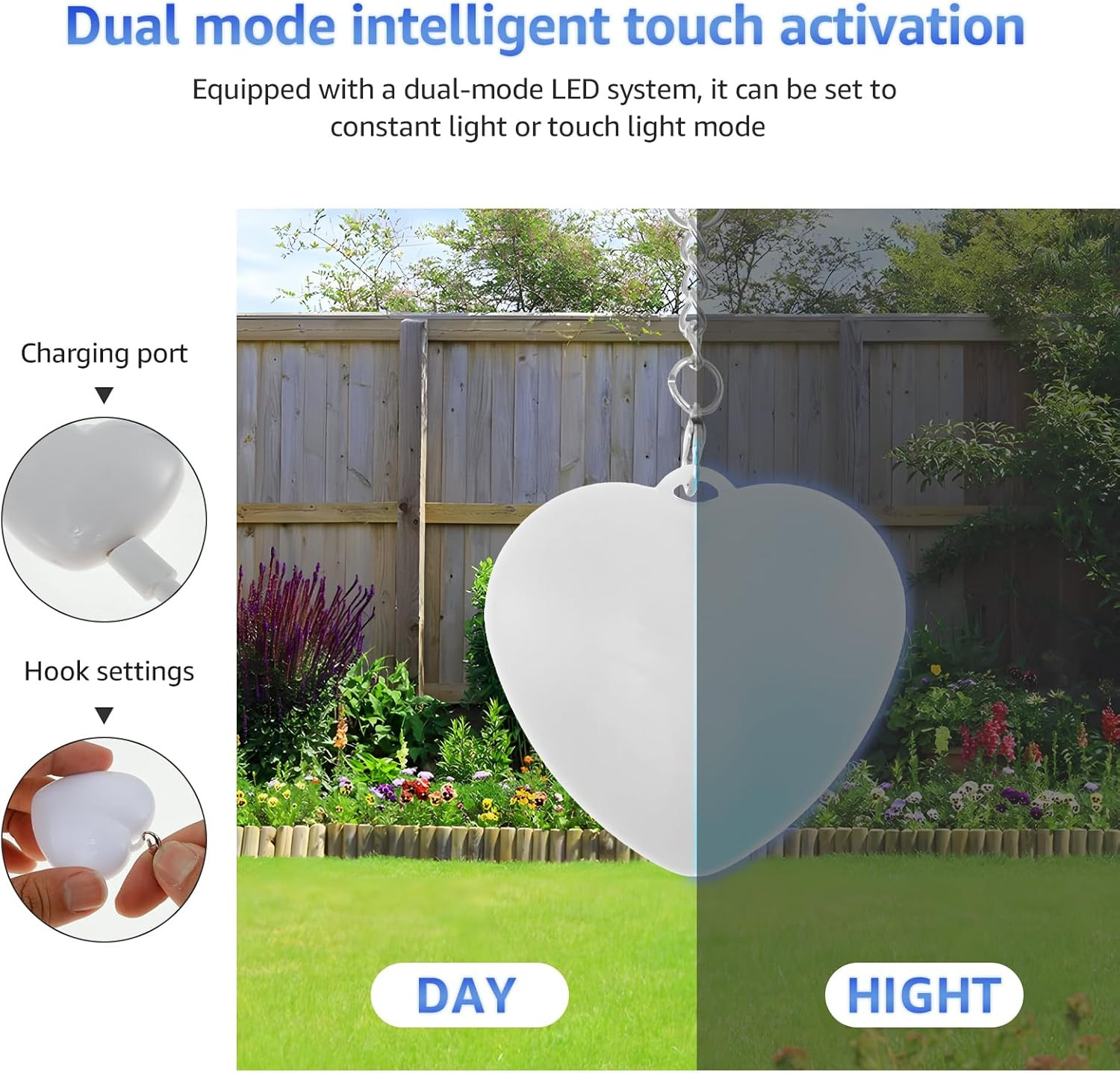 4Pcs Purse Glow Heart Light – Automatic Sensor Purses Lamp, Portable Touch Activ