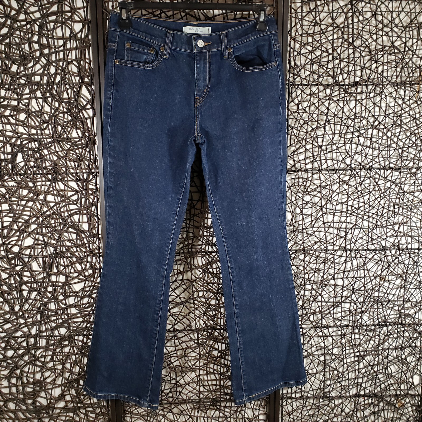 LEVI’S RED TAB 515 WOMENS ZIPPER FLY BOOTCUT JEANS SZ. 6 SHORT DARK WASH