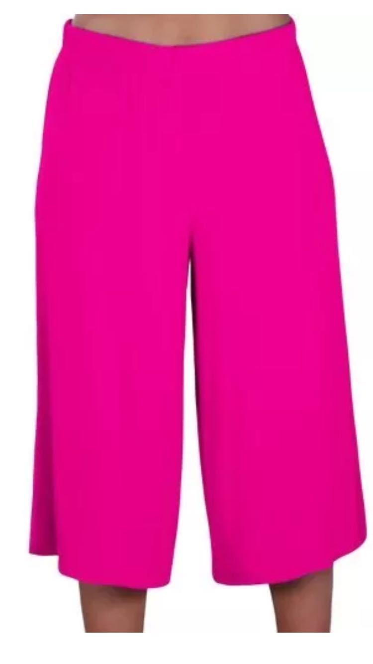 Ladies Women’s Elasticated Stretch Wide Leg Culottes Shorts Plus Size 8-26