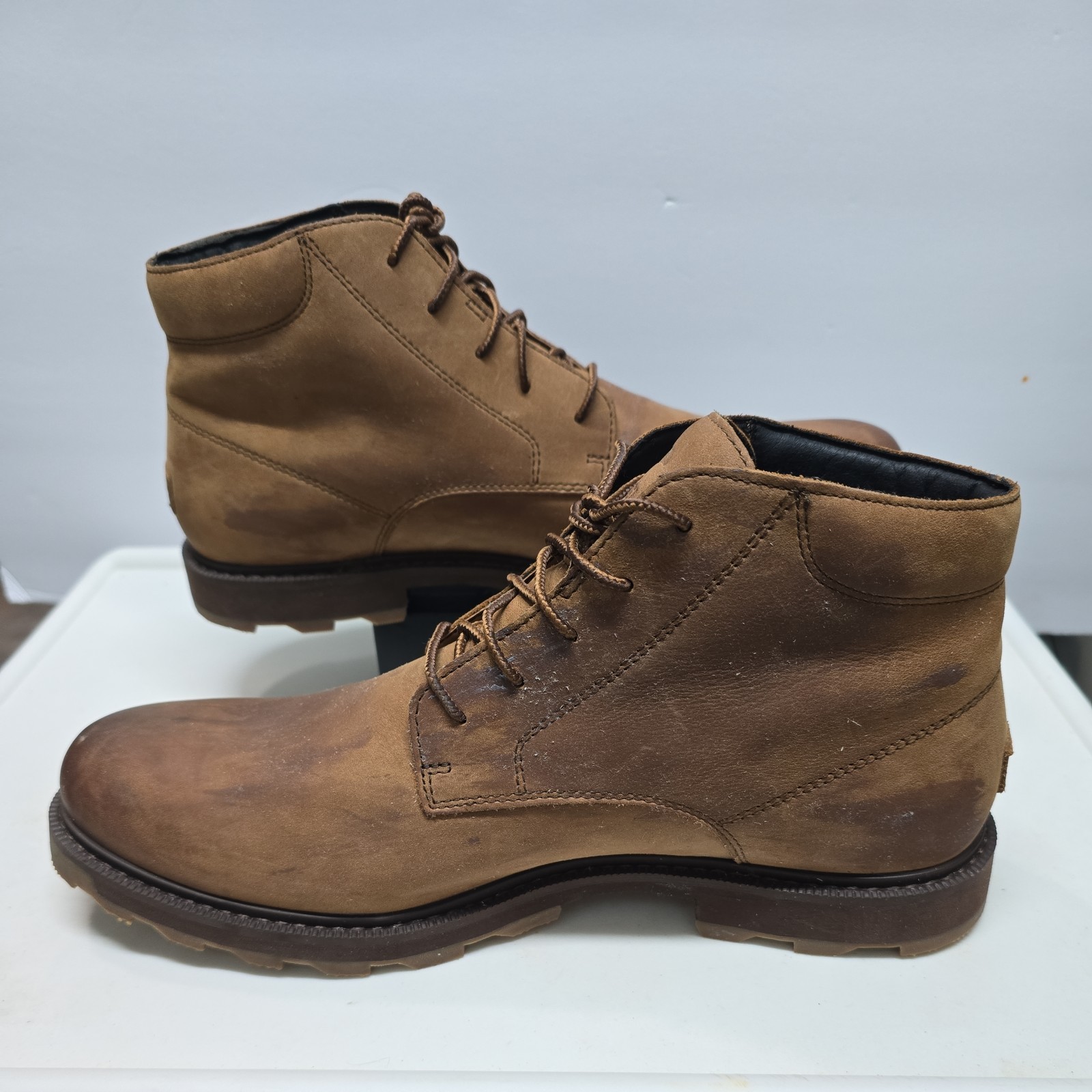 Sorel Mens Madson II Boot Size 12 Brown Waterproof Lace Up Chukka Lug Sole