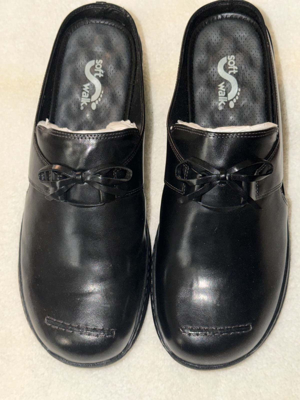 SoftWalk Modesto Black Clogs Women’s Size 9.5 M Comfort Slip-On Shoes NEW w/ Box