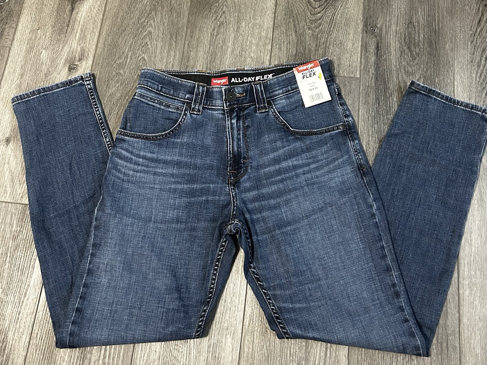 Wrangler Men’s Flex Taper Fit Denim Jeans with Performance Waistband 29×30