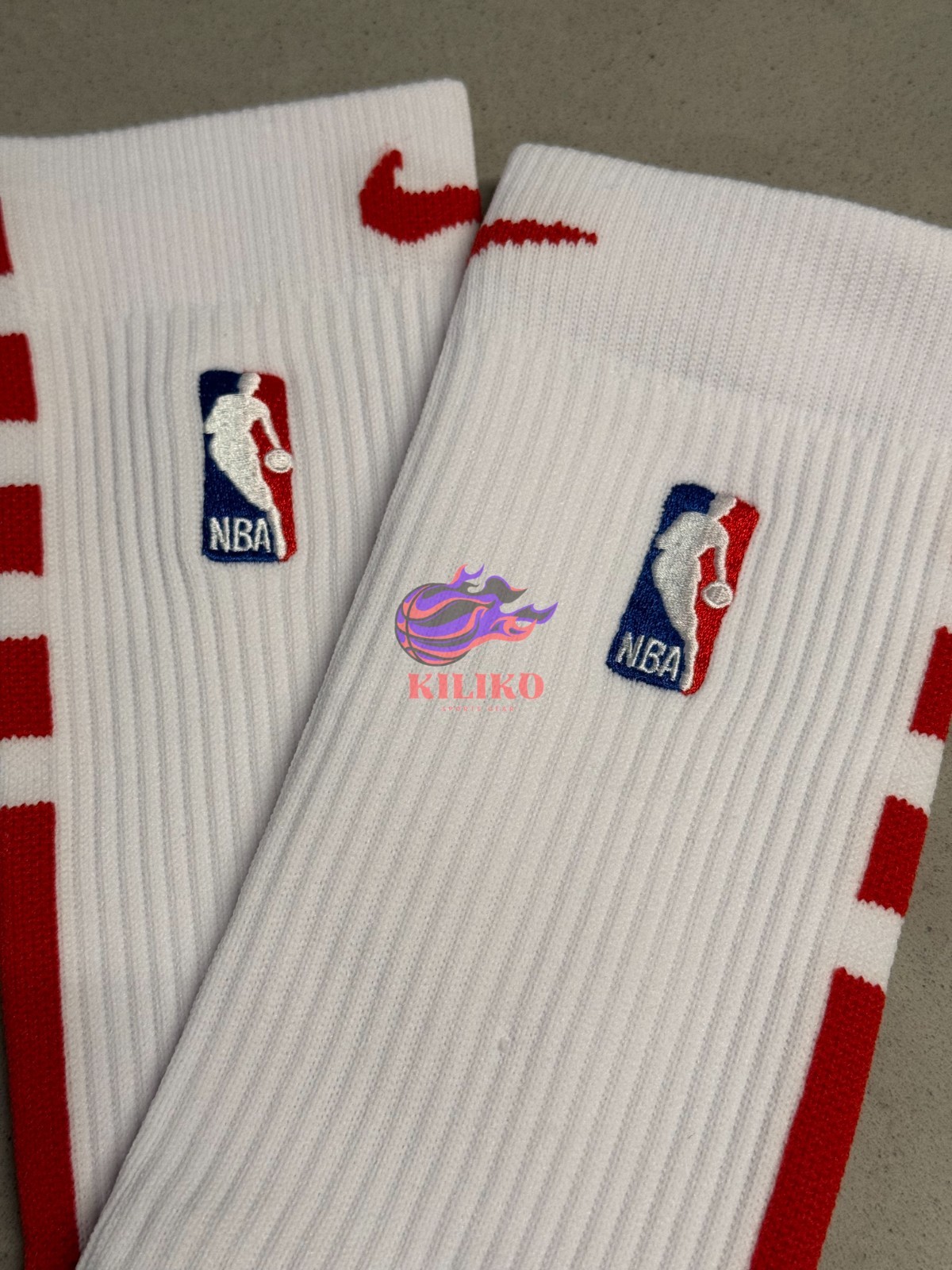 Nike NBA Authentics – White & Black – Knee Highs/Scrunchies