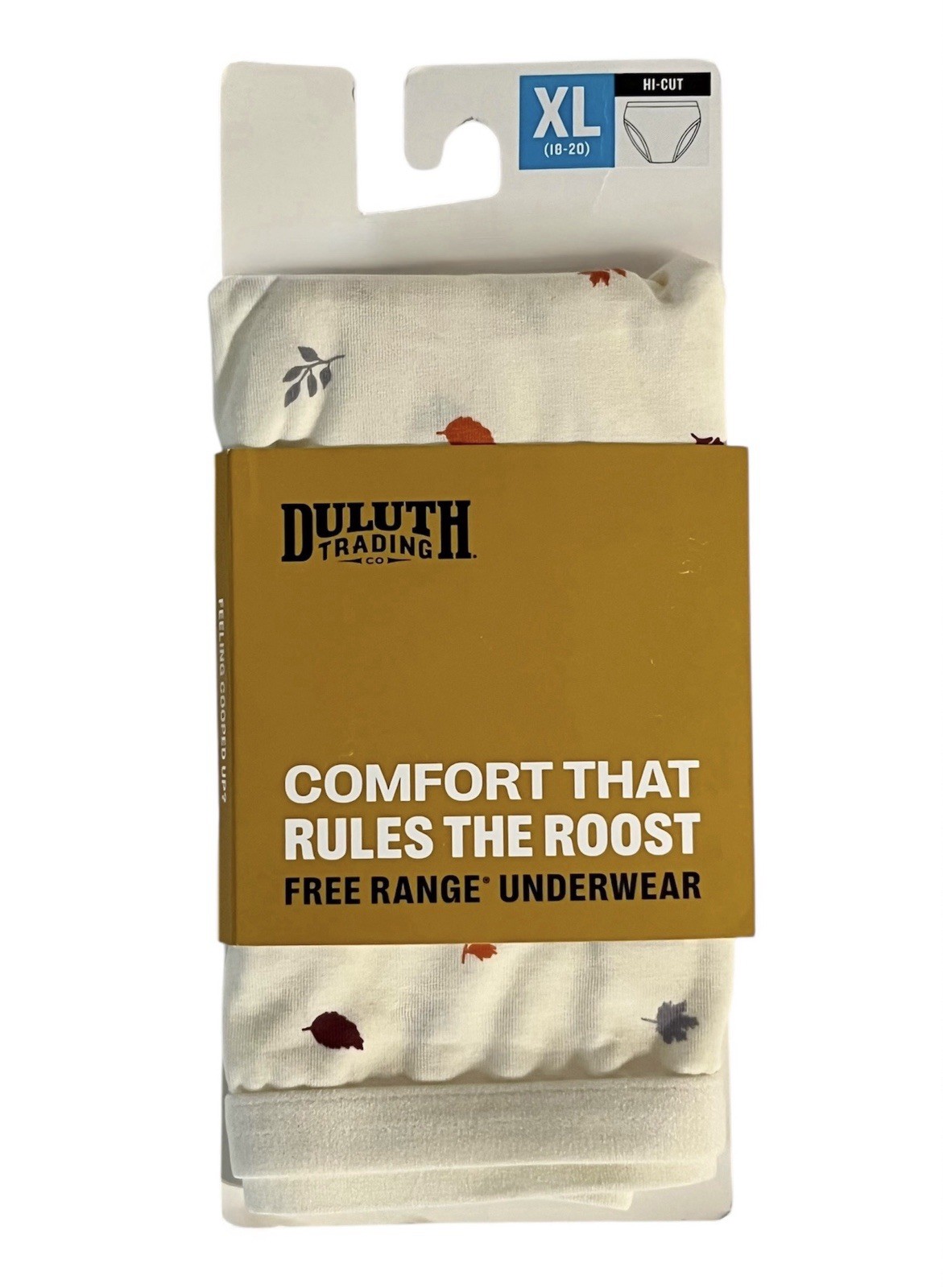 Duluth Women’s Free Range Underwear Hi-Cut Brief/ Leaves XLG (18-20) NWT
