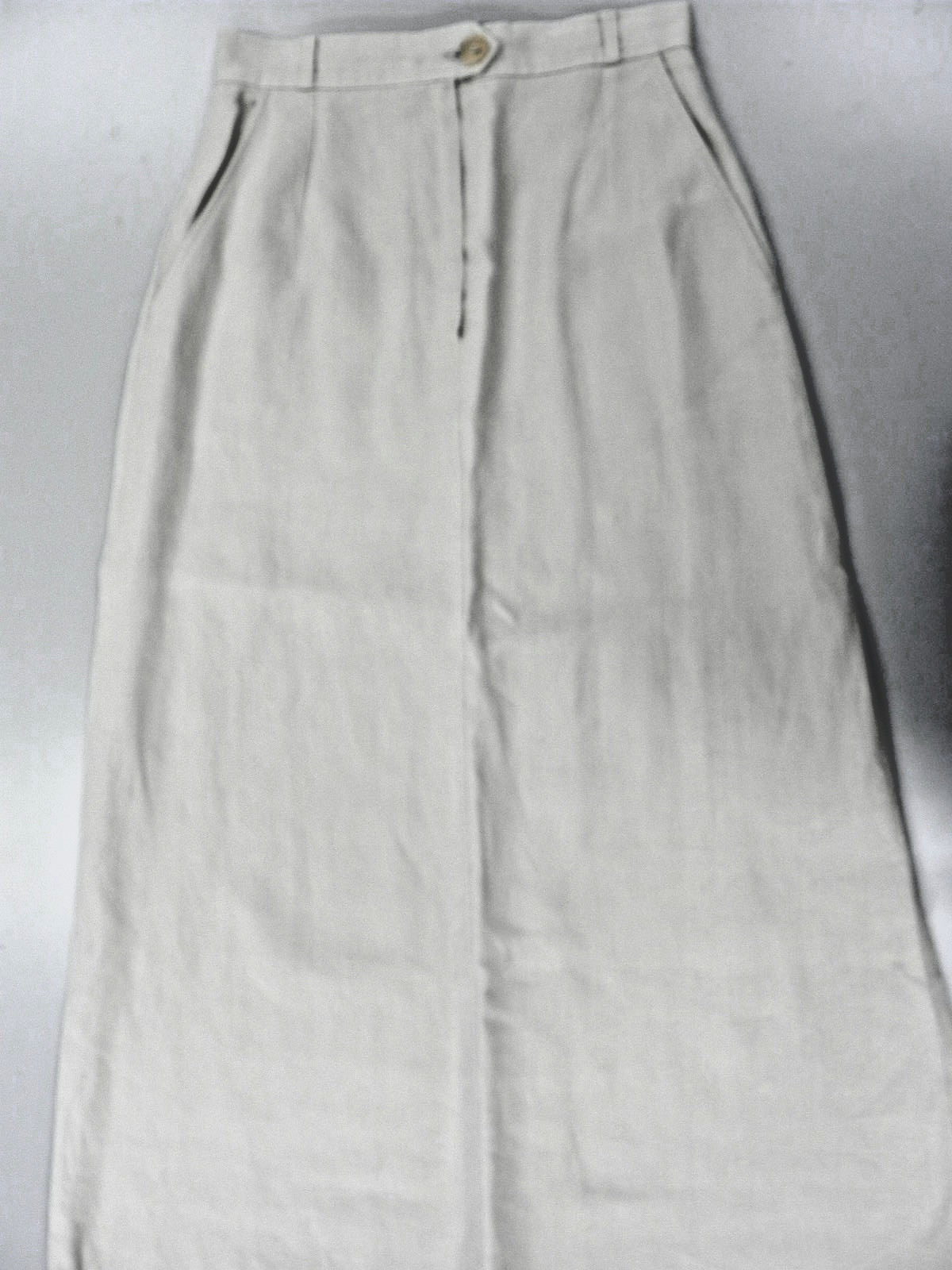 Holland & Holland 100% Linen Skirt Pockets Natural Color UK 10 / US Size 4 – 6
