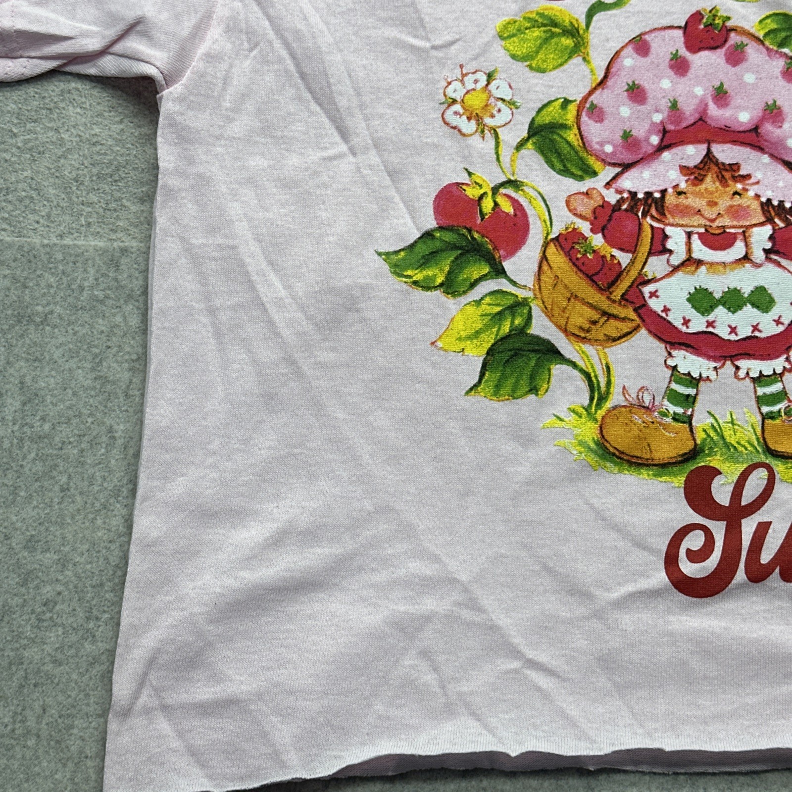 WOMENS STRAWBERRY SHORTCAKE SHORT SLEEVE GRAPHIC T-SHIRT “LIFE IS SWEET” XS NWOT
