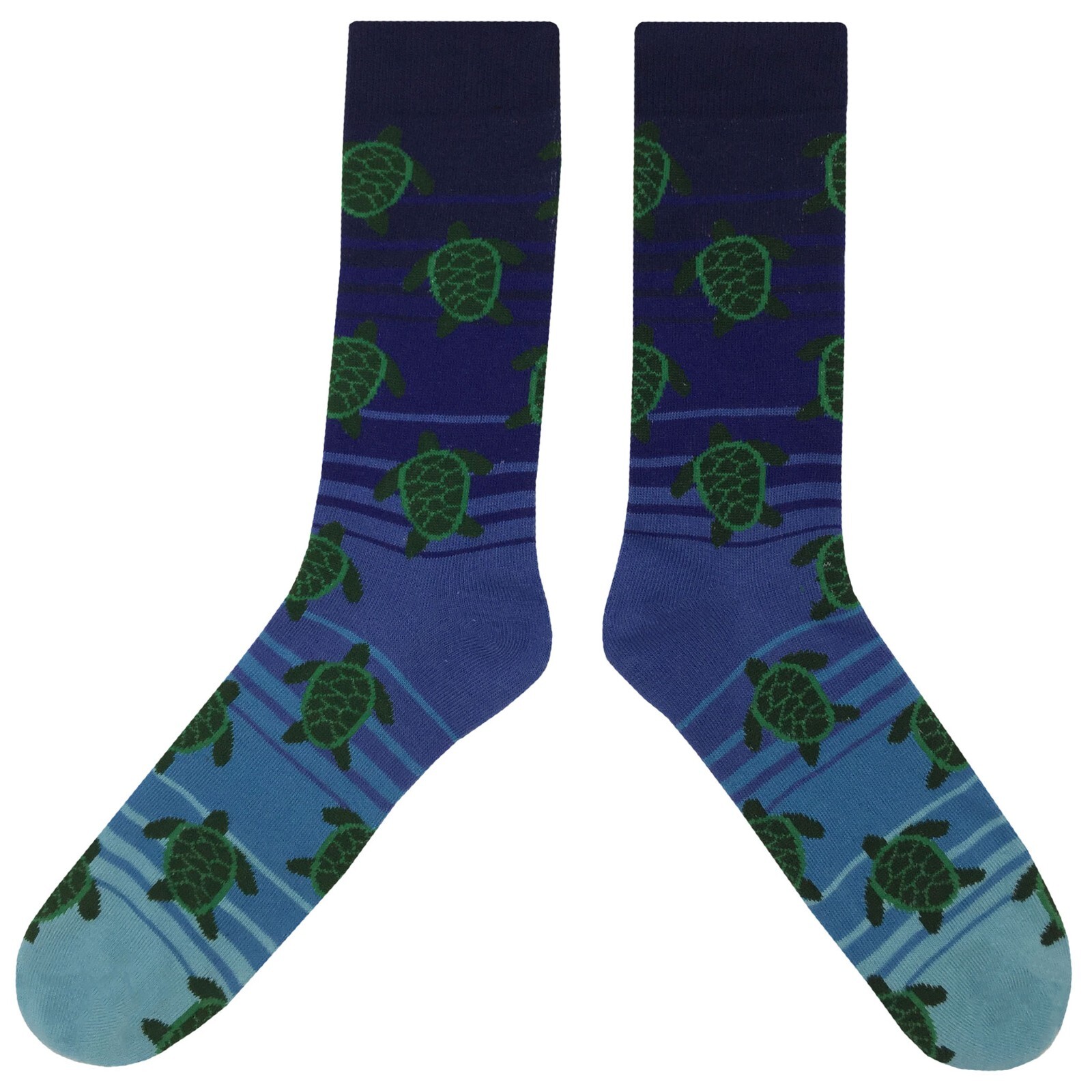 NWT Sea Turtle Dress Socks Novelty Men 8-12 Blue Crazy Fun Sockfly