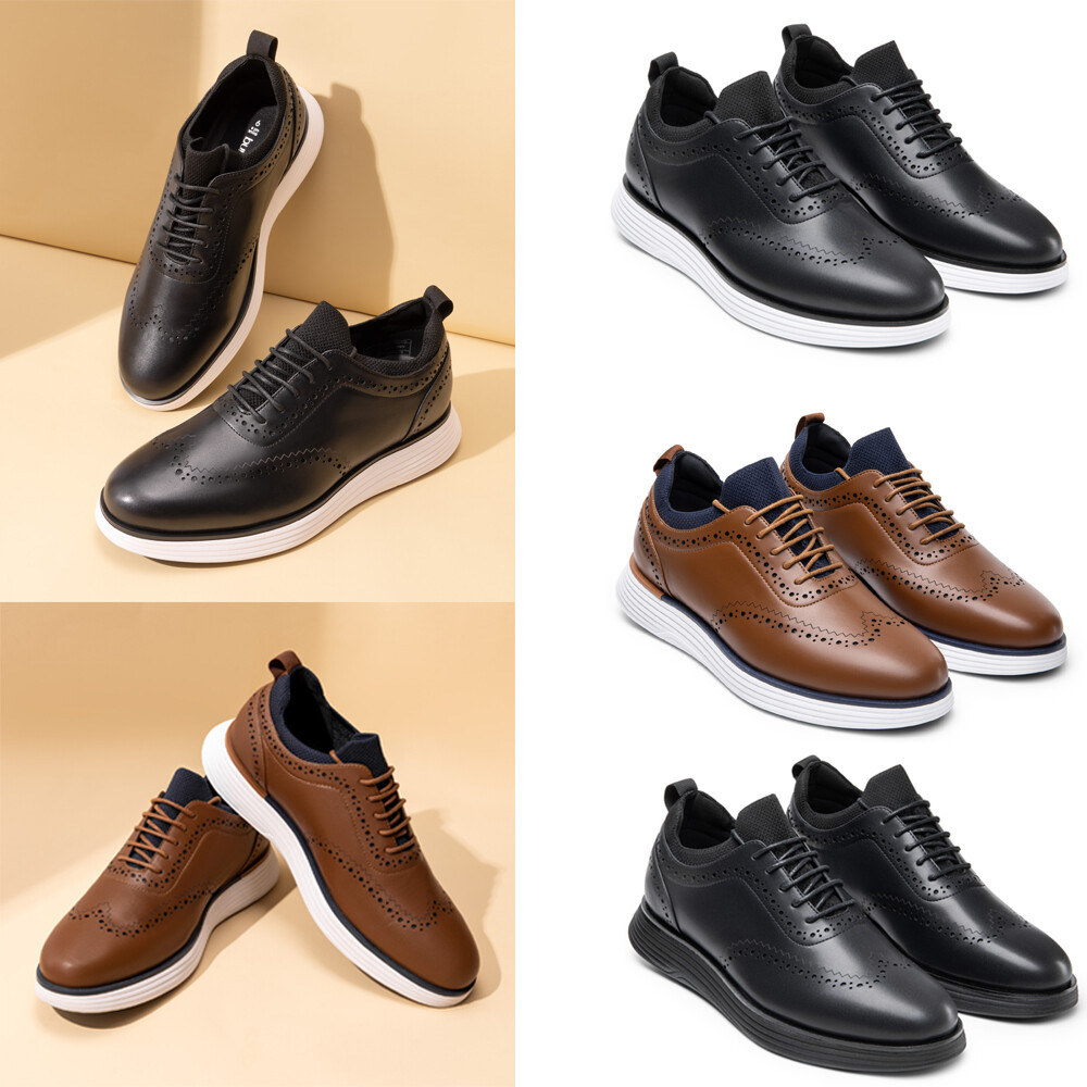 Men’s Fashion Dress Sneakers Oxfords Casual Wingtip Brogue Comfortable Shoes