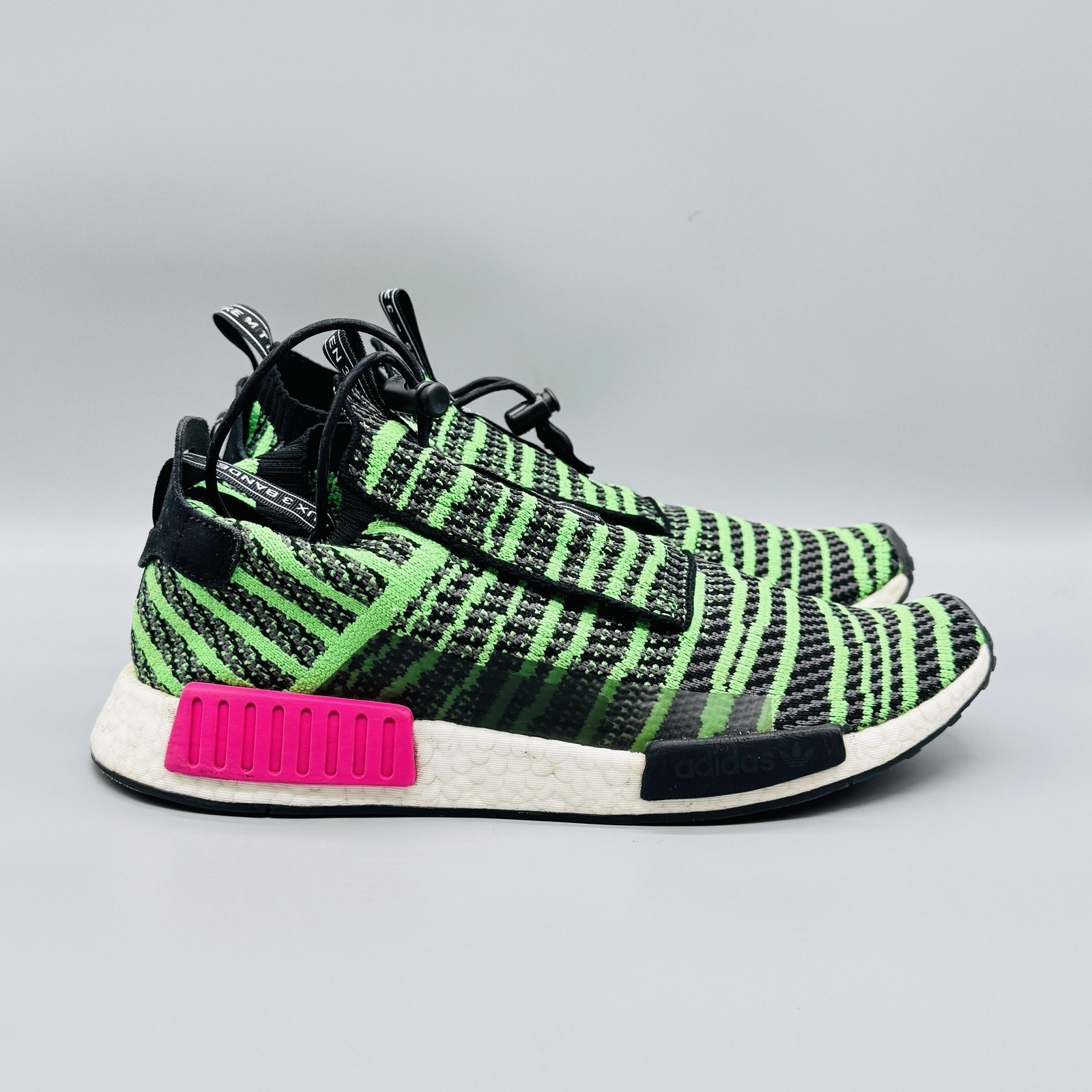 Adidas Originals Shoes Mens 11.5 Green Black NMD CS2 PK Boost Running Sneakers