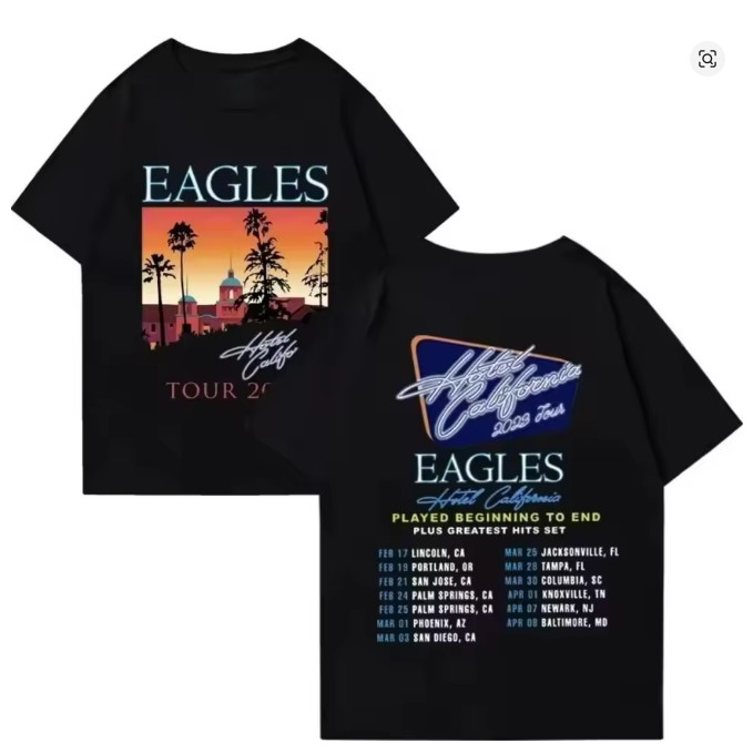 New 2026 American Eagles Rock New Group Band Music Classic Printed T-shirt