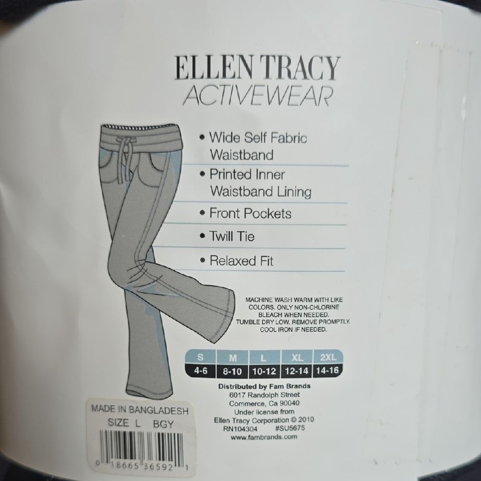 Ellen Tracy Activewear Pants Dark Gray And Black Fleece Joggers 2-Pack