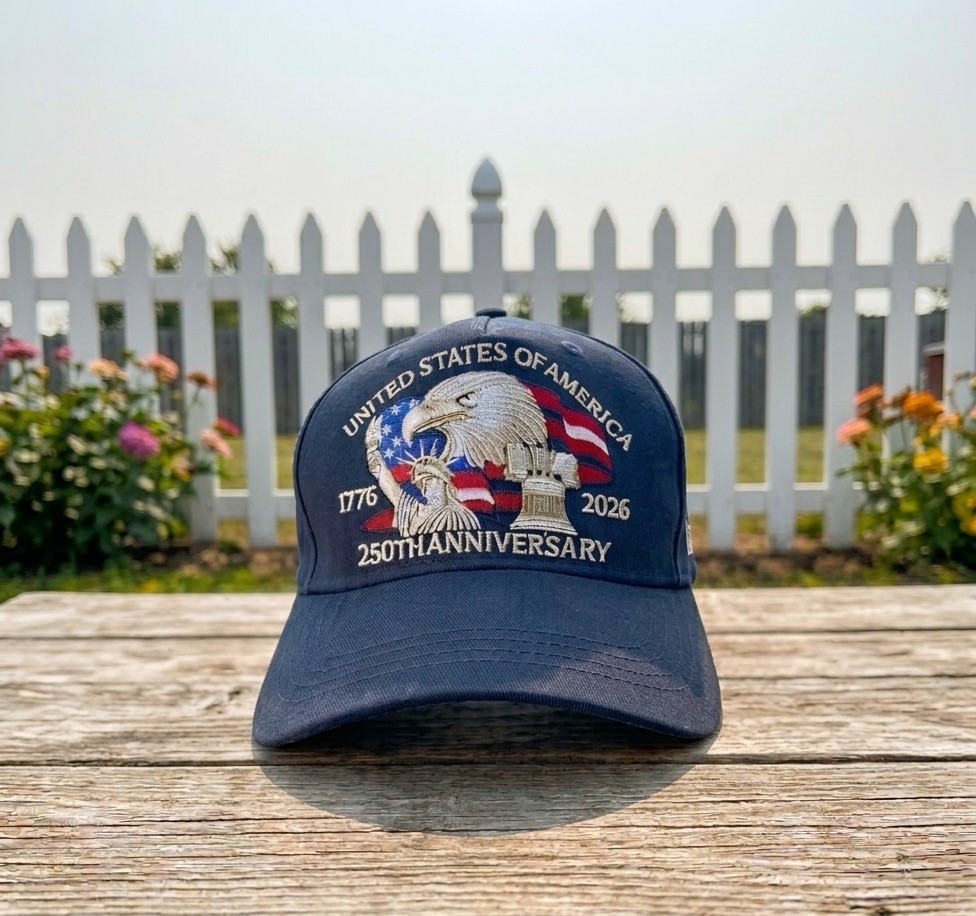 U.S 250th Anniversary Embroidered Patriotic Eagles Hat | 1776-2026 (July 4th)