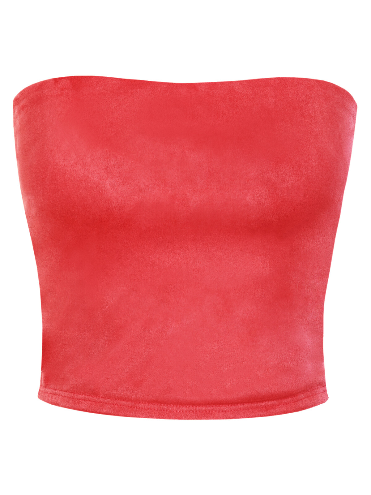MixMatchy Causal Strapless Double layered Basic Faux Suede Sexy Tube Top