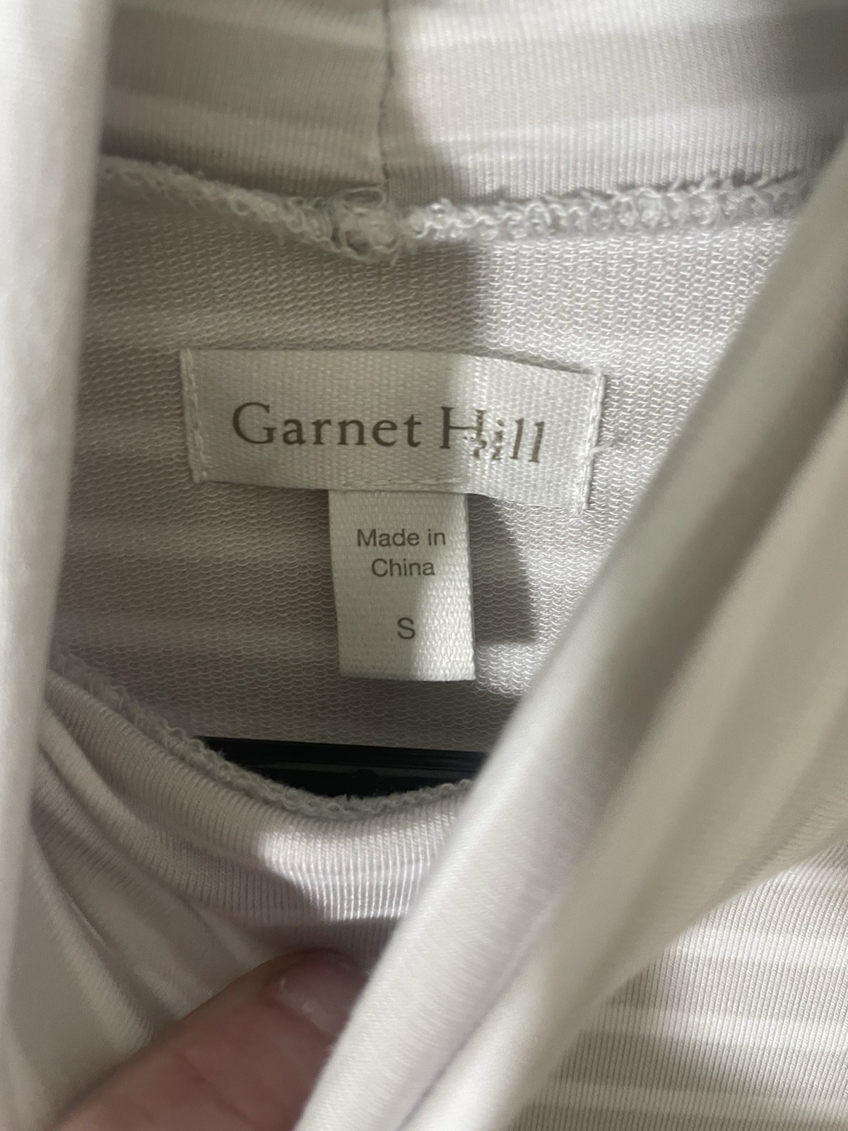 Garnet Hill Striped Turtle Neck Split Hem Tunic Small Sleeveless Minimalist Grey