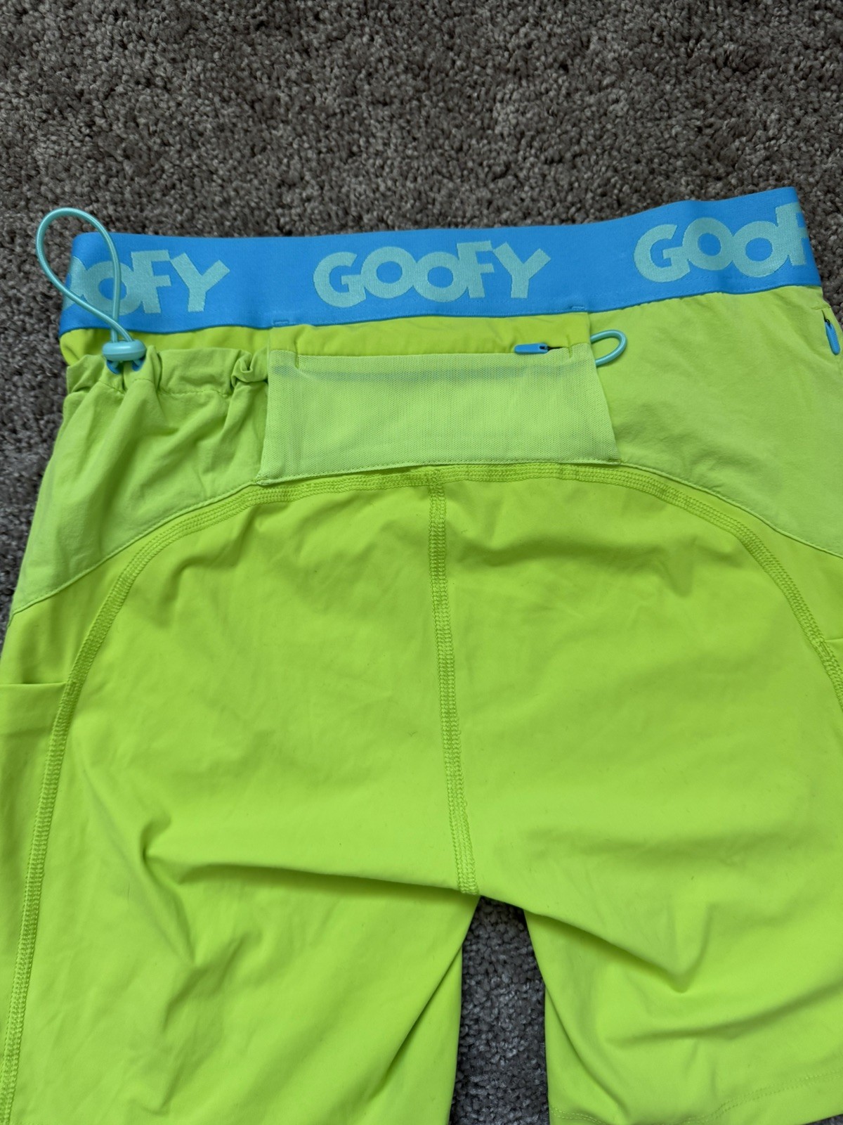 Disney X Outdoor Voices Size L Disney Goofy Shorts Lime Green UPF-50