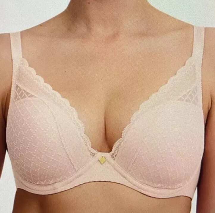 Chantelle Norah Chic Plunge T-Shirt Bra Black 34DD black 16MNA new