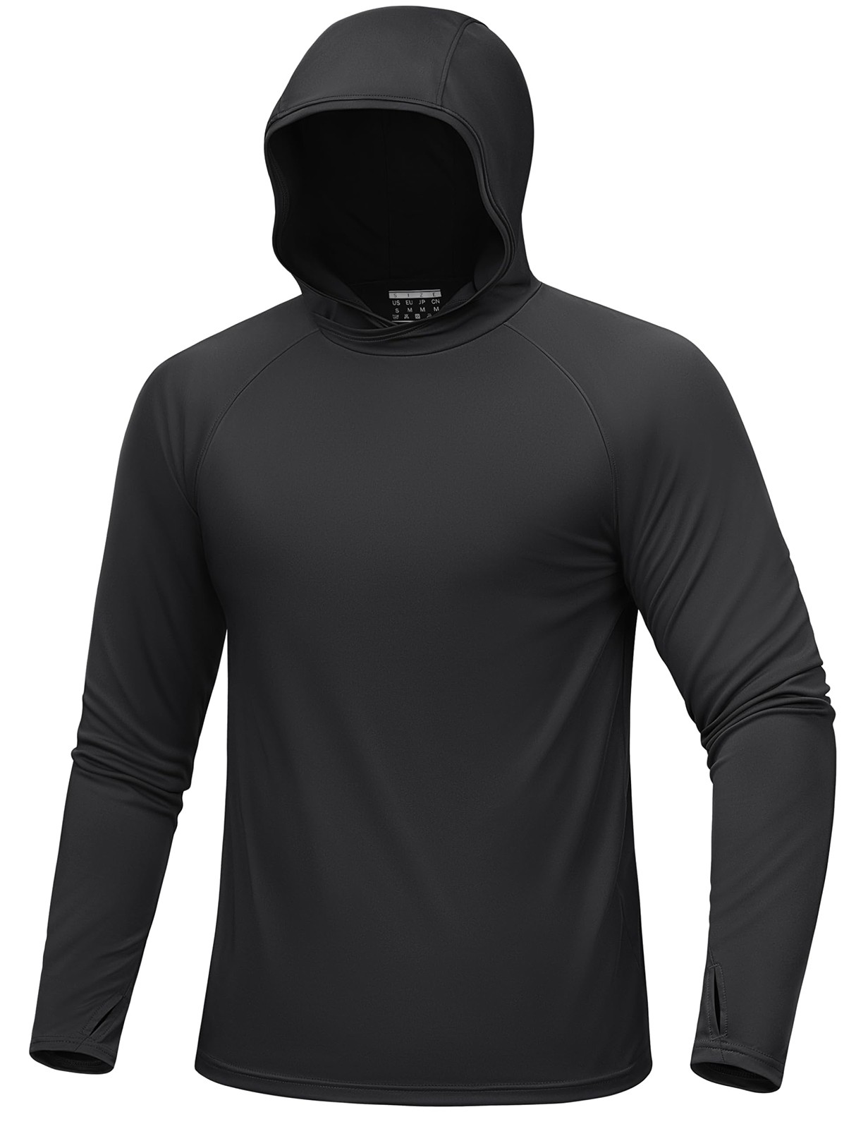 Men’s UPF 50+ Sun Protection Hoodies Quick Dry Long Sleeve Rash Guard T-Shirts