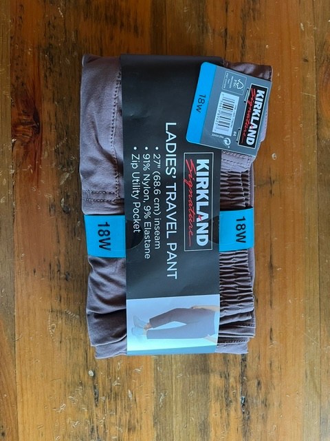 Kirkland Signature Womens Everyday Travel Pants with Pockets Brown18W Plus Size