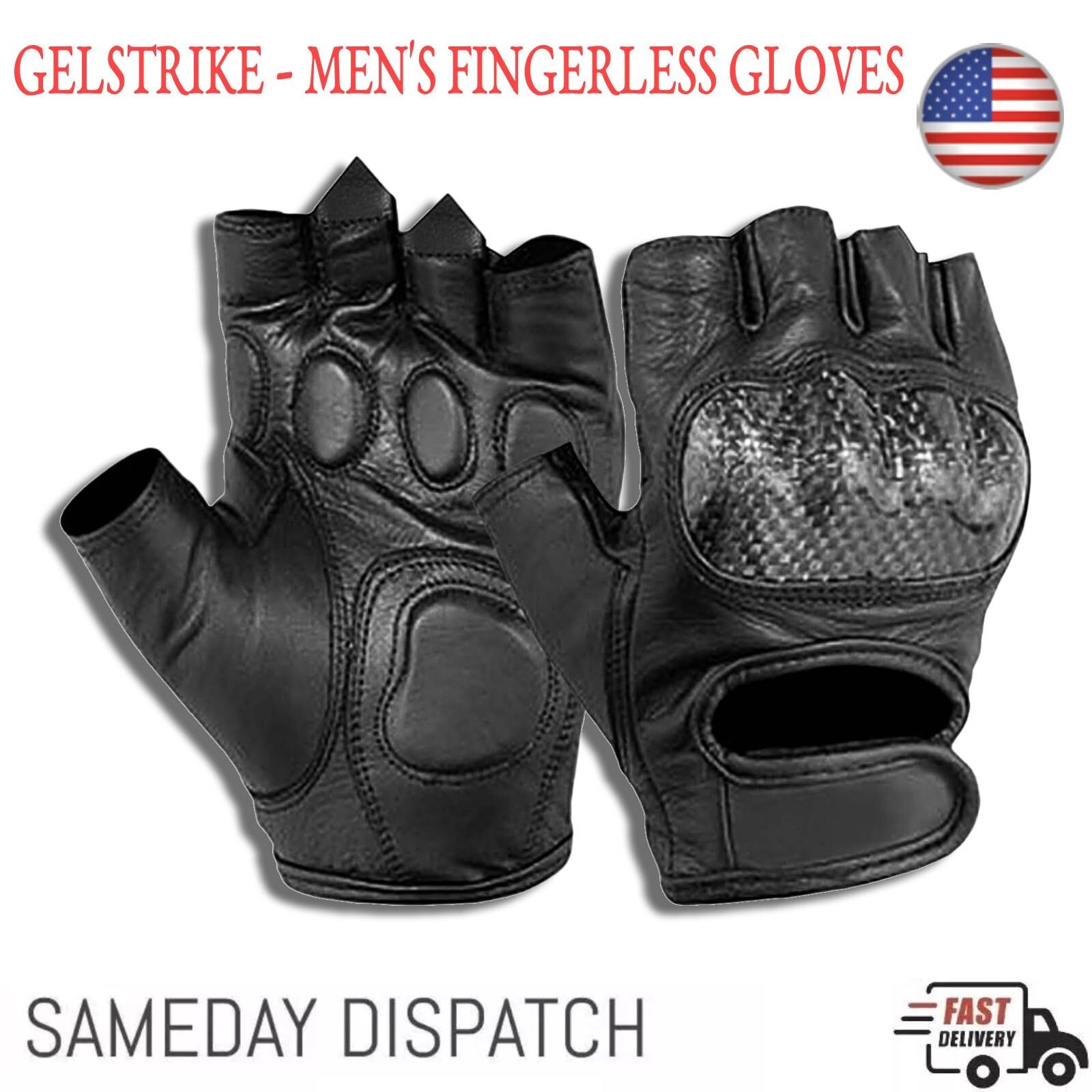Men’s Tactical Fingerless Gloves Military Shooting Hard Knuckle Airsoft Gloves