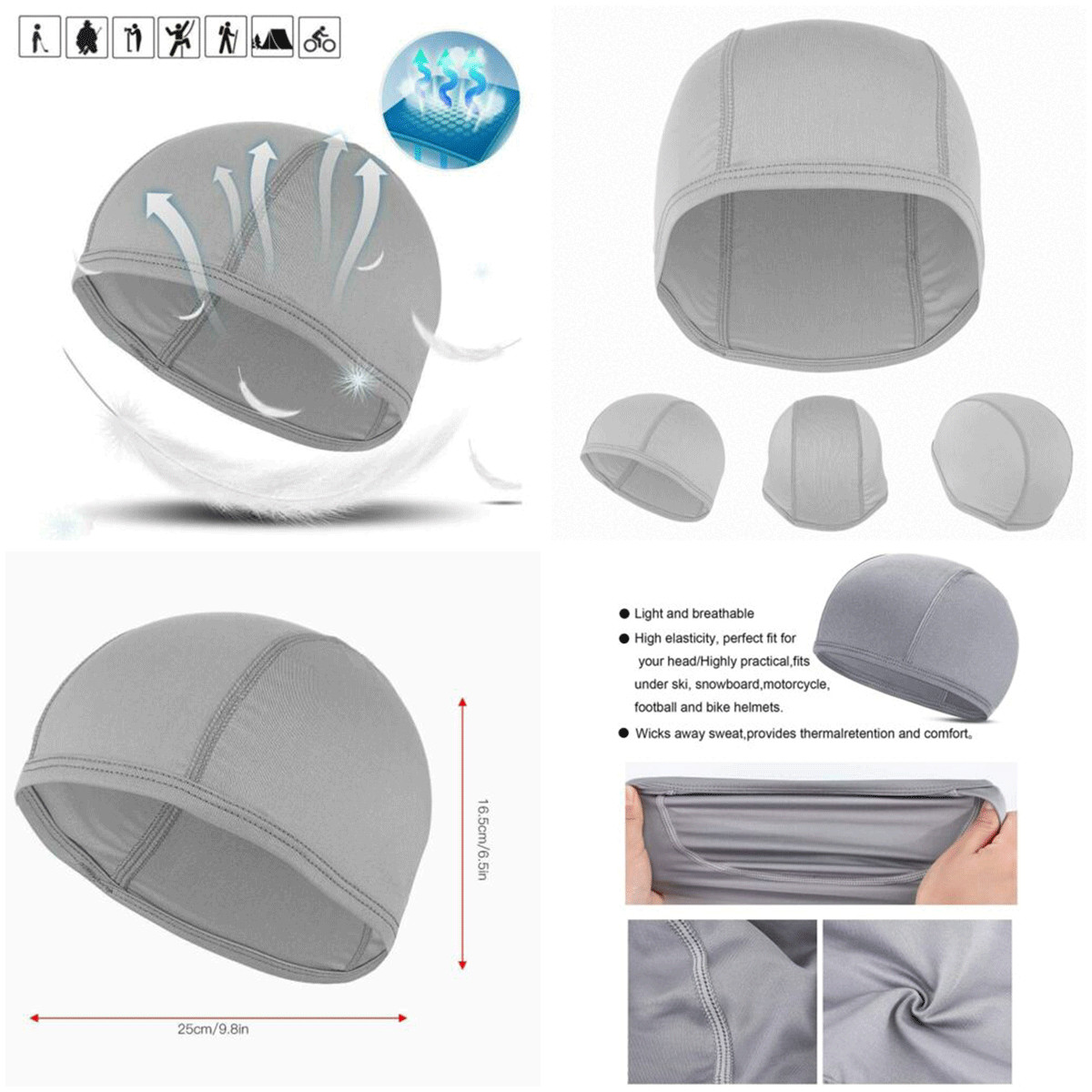 Cooling Durag Headwear Skull Cap Doo Do Rag Bandana Headband Beanie Hat Wrap USA